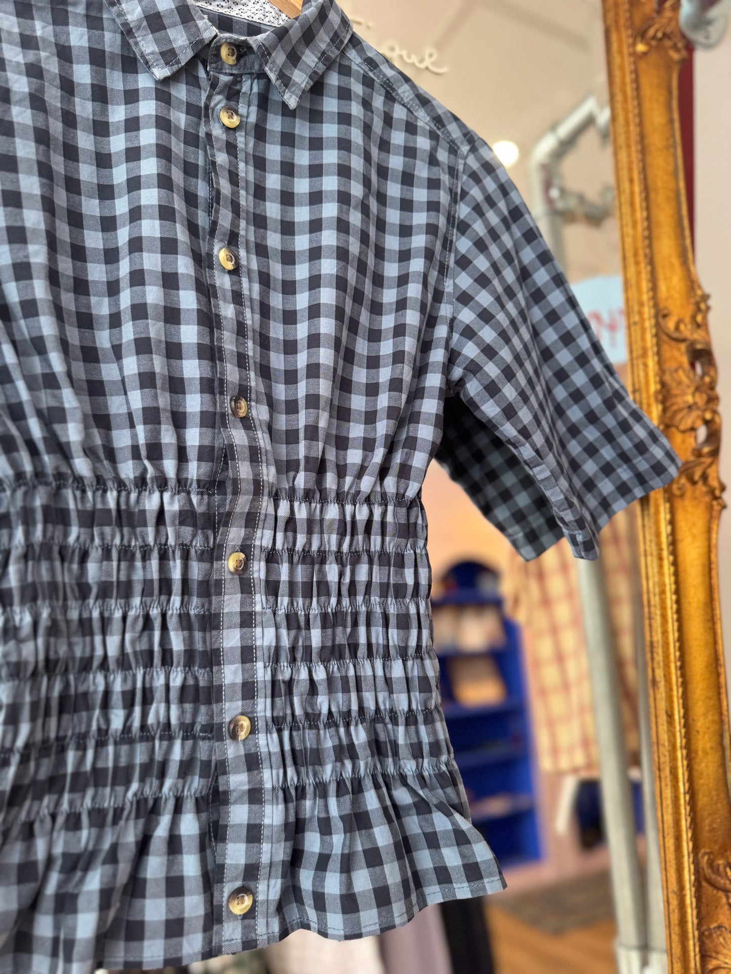 Chemise Colette - Vichy bleu