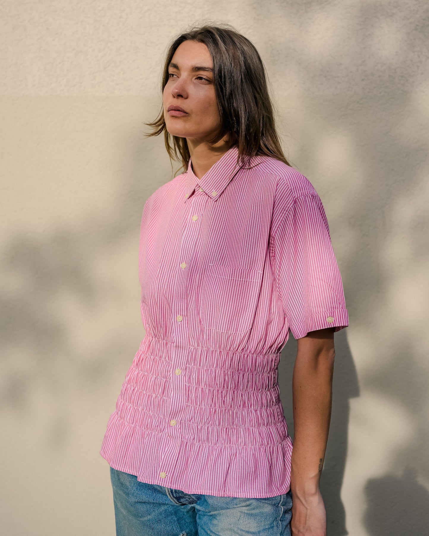 Chemise Colette - rose rayures