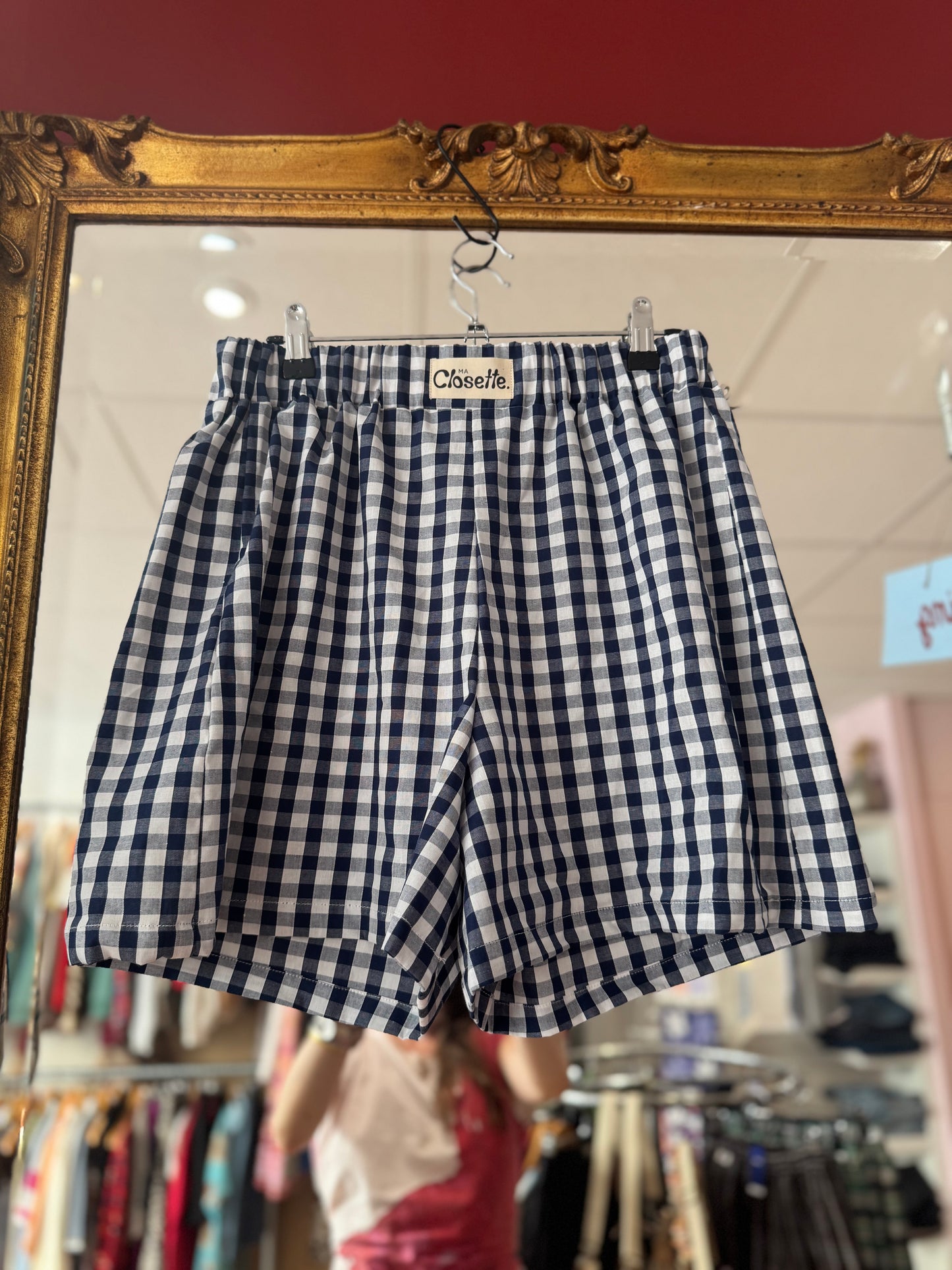 Short PAULA - Vichy bleu