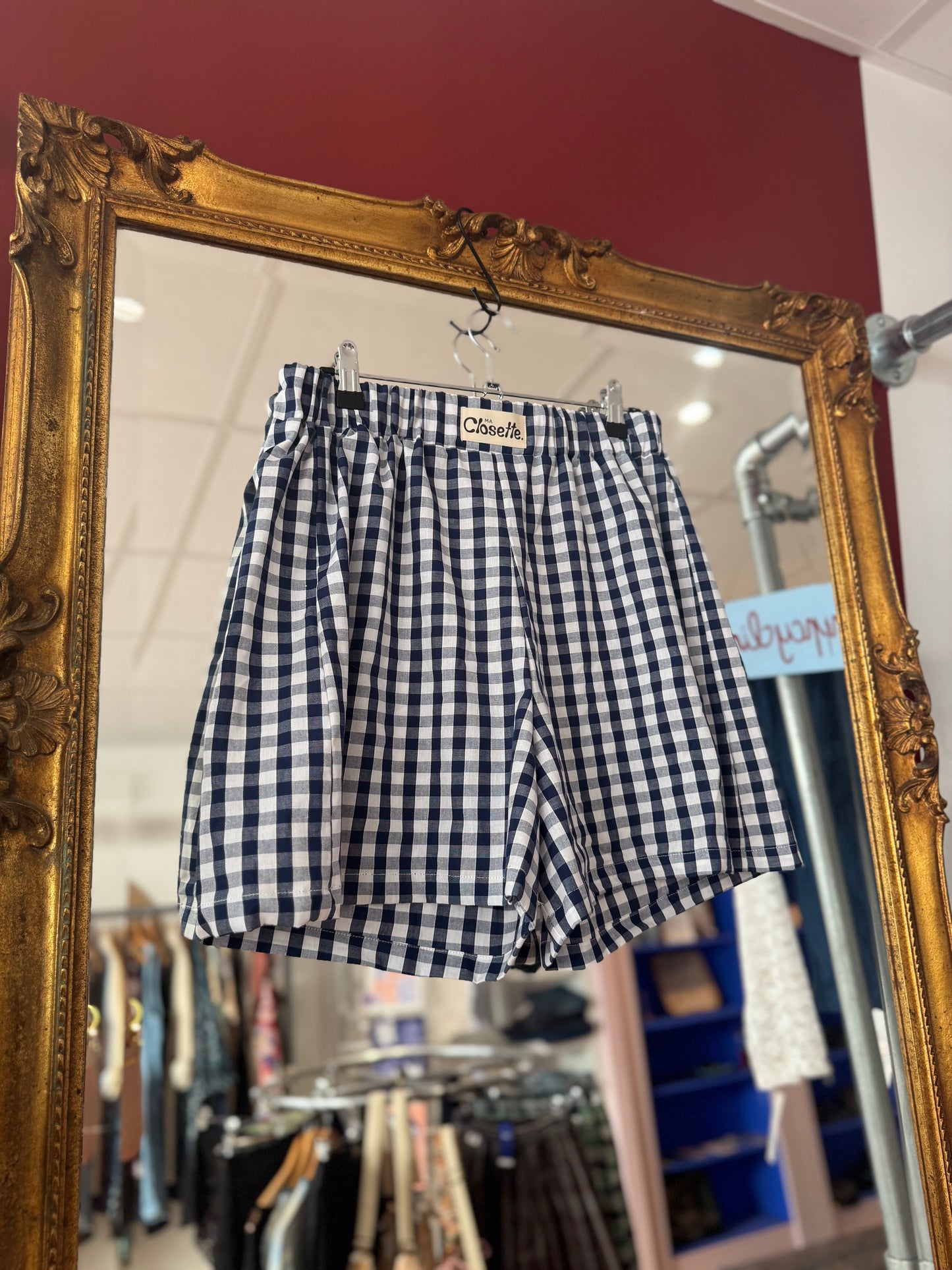 Short PAULA - Vichy bleu