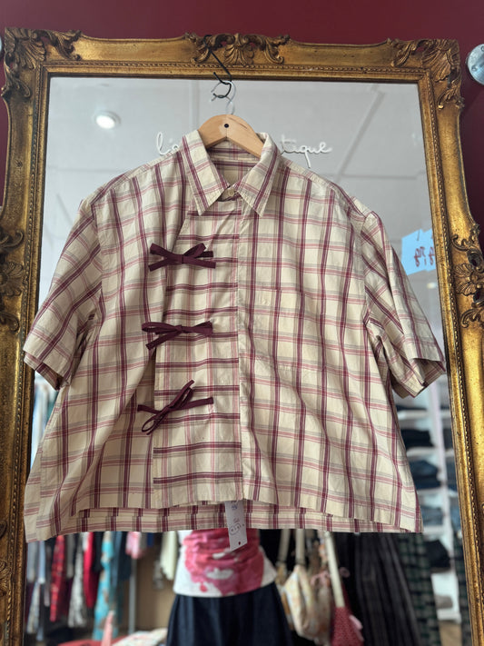 Chemise Coco - beige et bordeaux