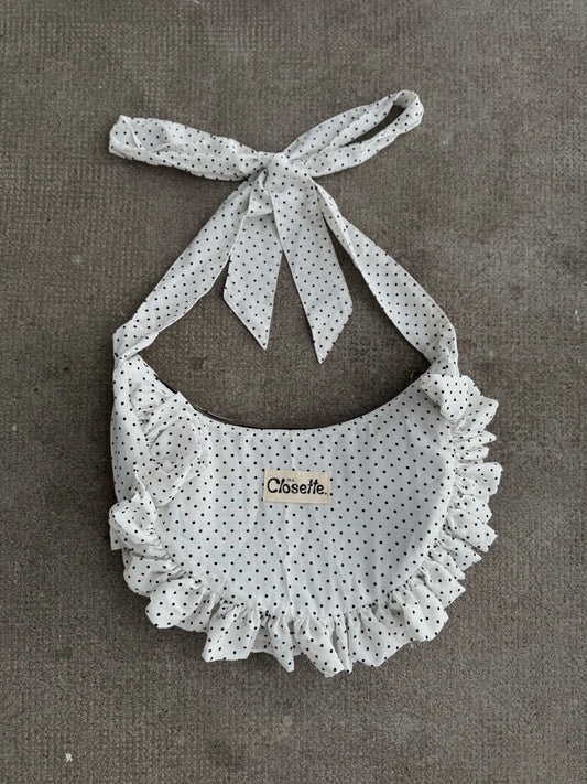 Dede Bag - white polka dot