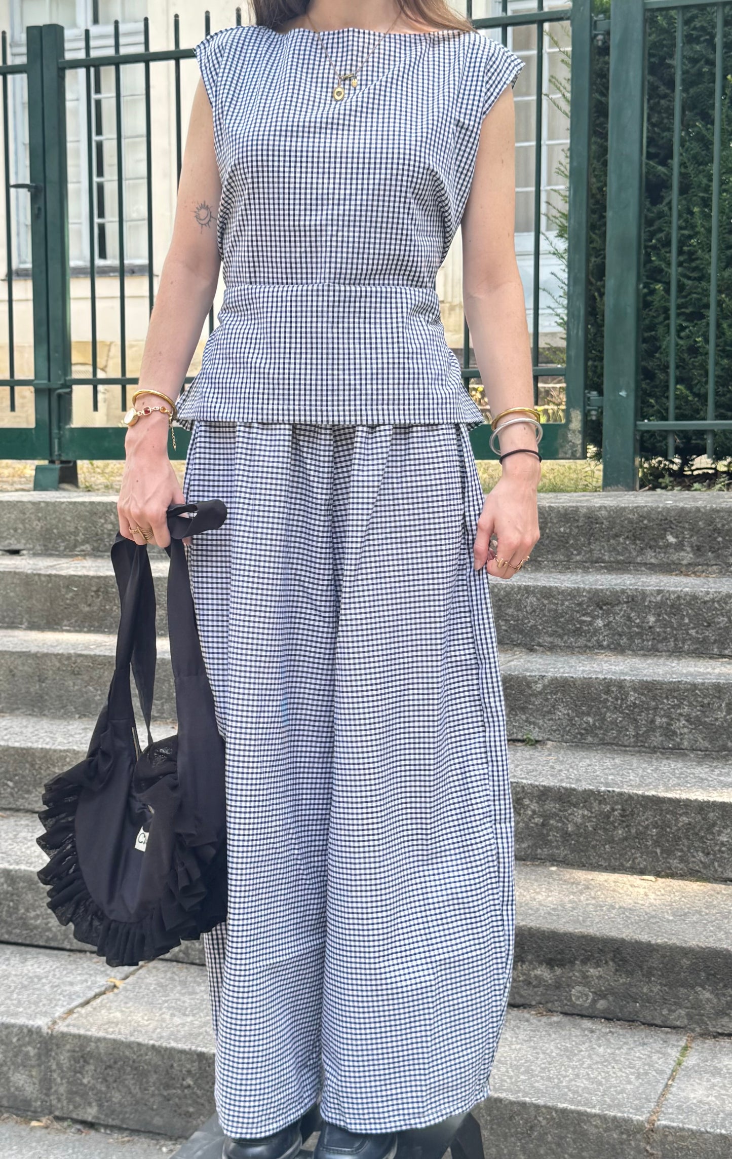 Lolita Set - Black Gingham
