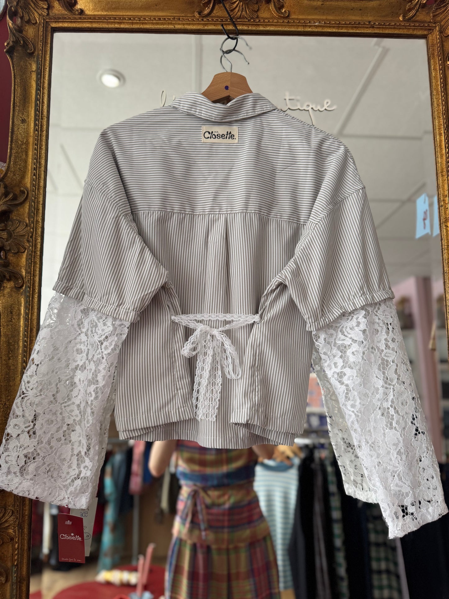 Chemise YANOU - rayures beige