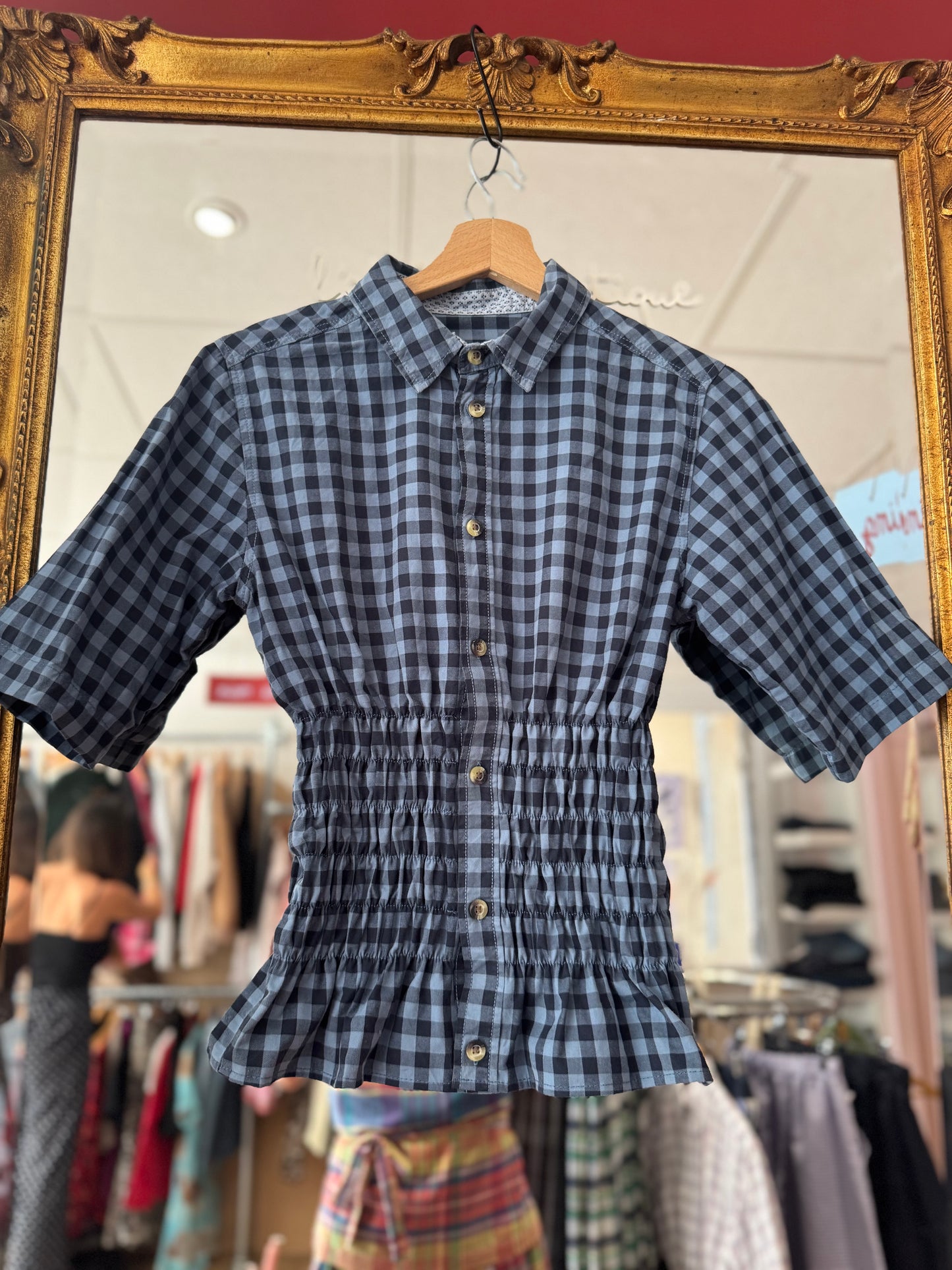 Chemise Colette - Vichy bleu