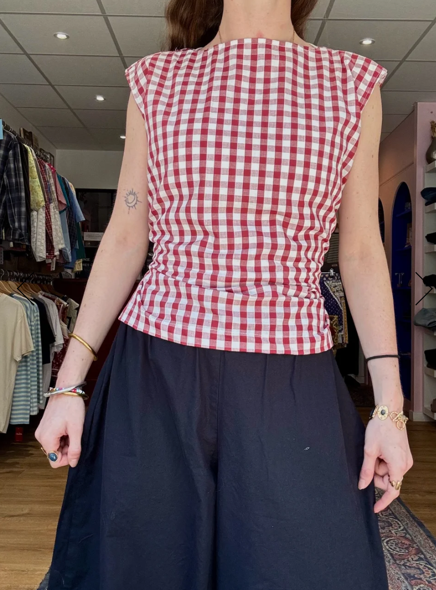 Top Lolita - Vichy bordeaux