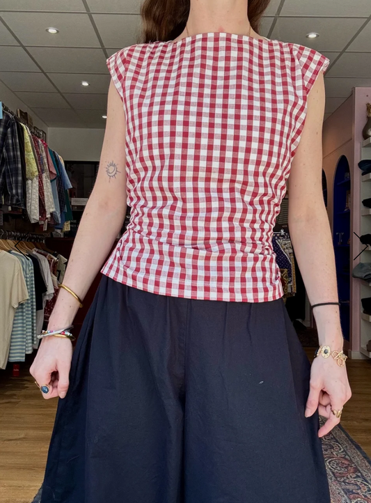Top Lolita - Vichy bordeaux