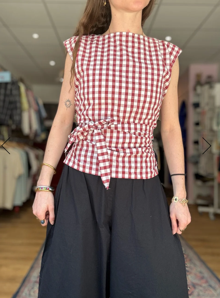 Top Lolita - Vichy bordeaux
