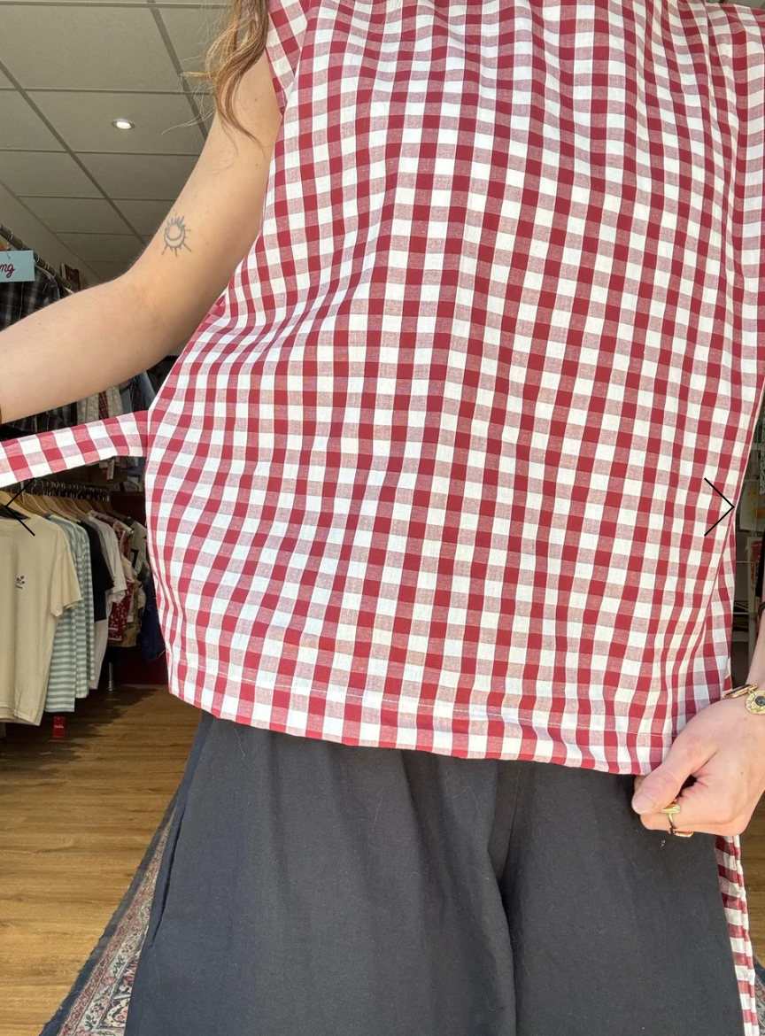 Top Lolita - Vichy bordeaux