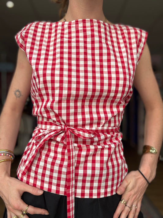 Top Lolita - Vichy rouge