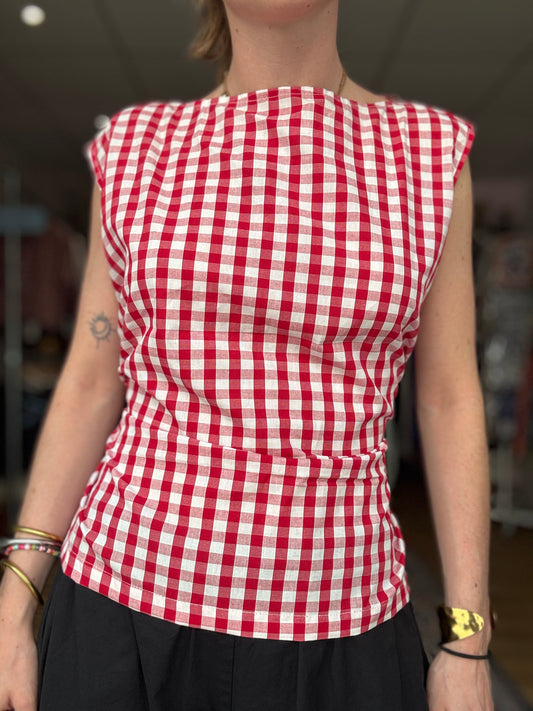 Top Lolita - Vichy rouge