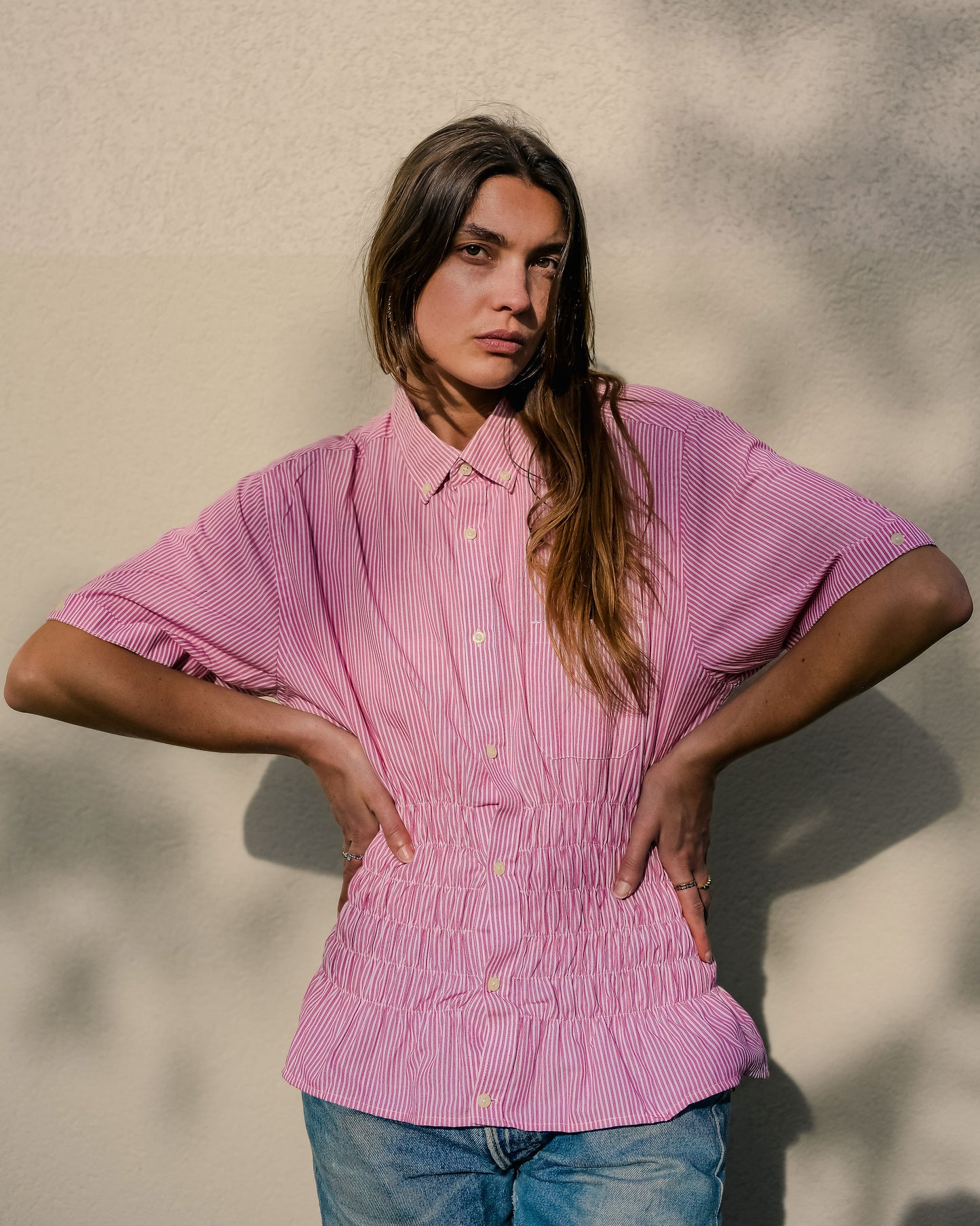 Chemise Colette - rose rayures
