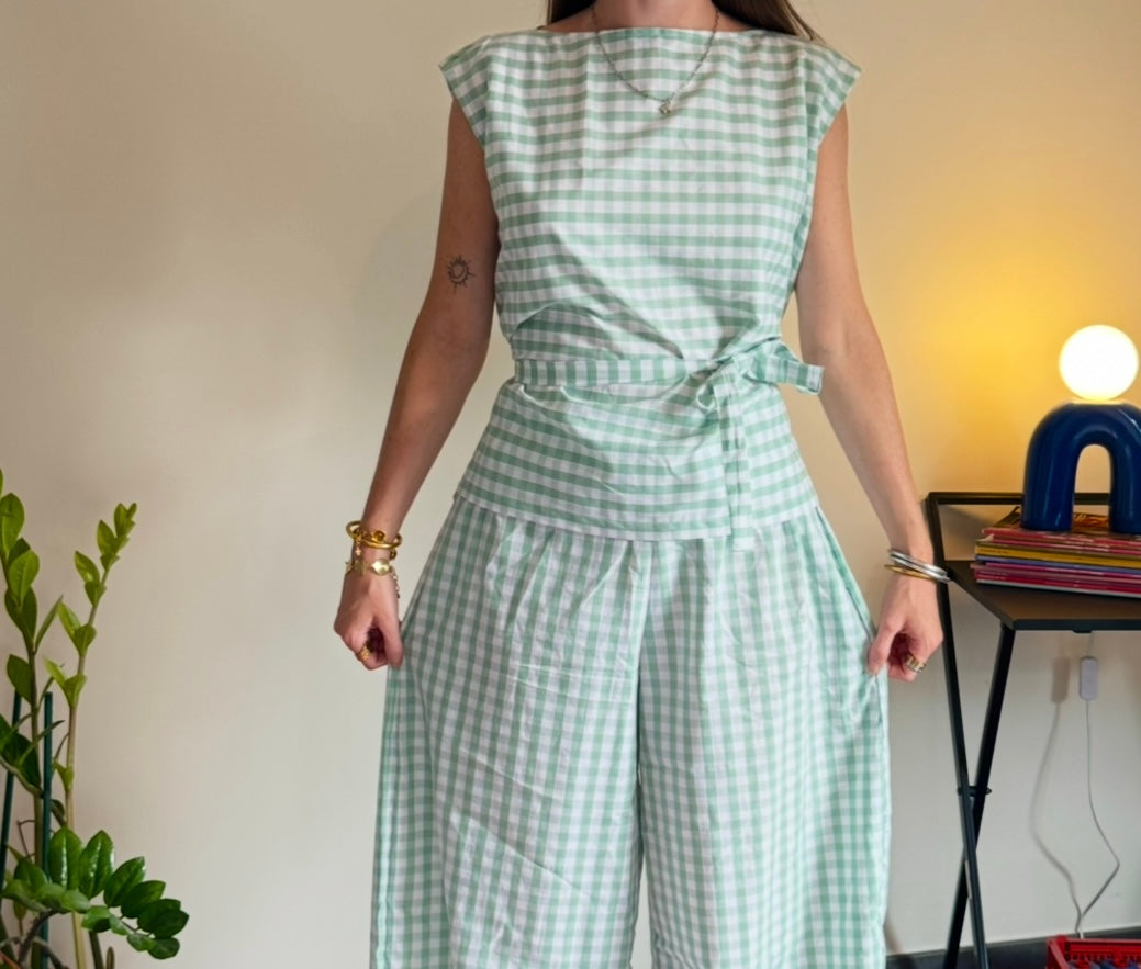 Top Lolita - Vichy vert