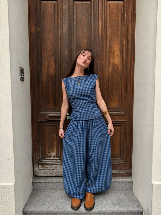 Lolita Set - Blue Gingham